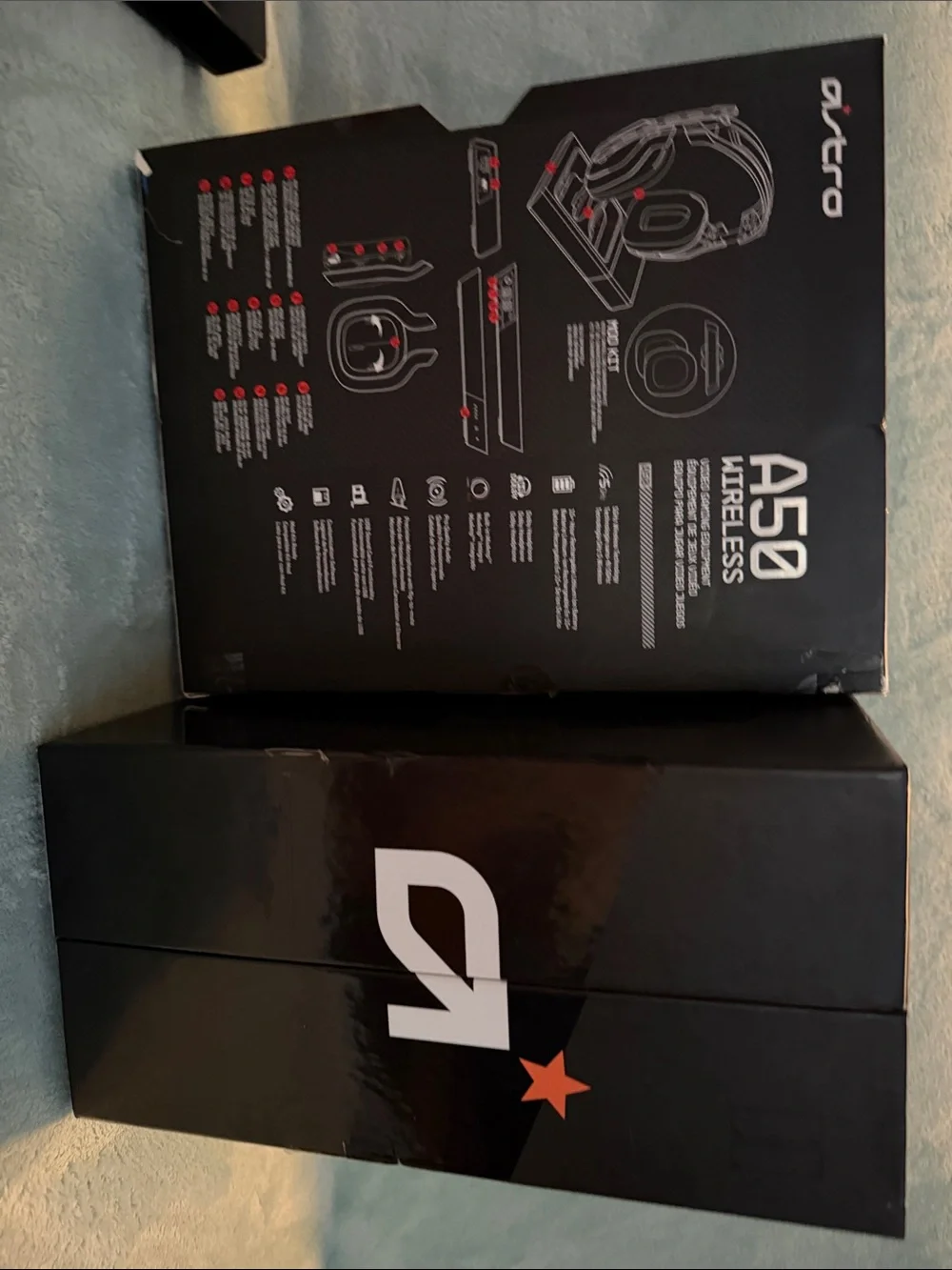 Astr A50 Wireless Headset in Black with Blue Accents